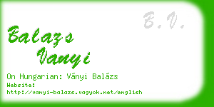 balazs vanyi business card